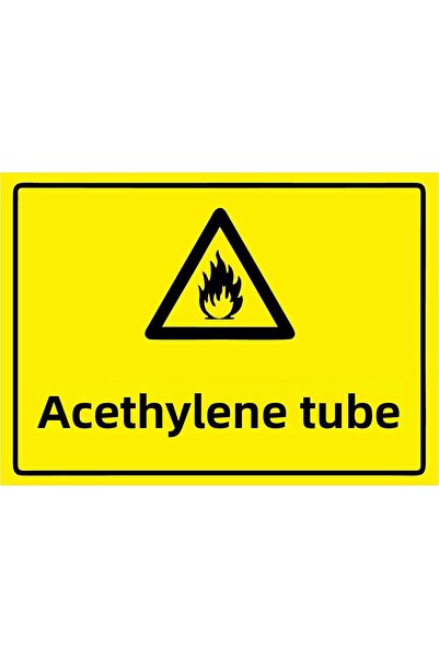 ZiPrinter أنبوب الأسيتيلين isg لافتة تحذيرية من مادة PVC مقاس A3 30x42 سم