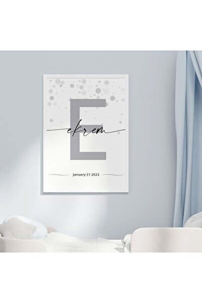 CKA Tasarım Patterned Name Chart for Children's and Baby's Room