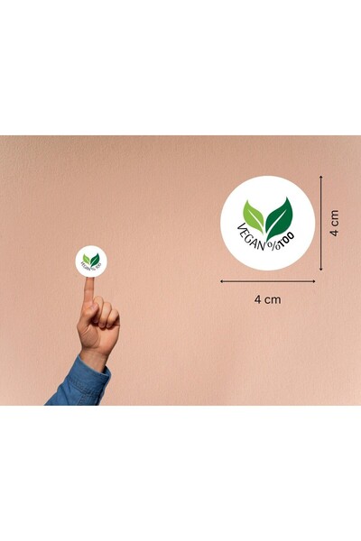 CASALINGHI 100 % Vegan Label Food Labels Allergen Round Matte Sticker 4 cm (4...