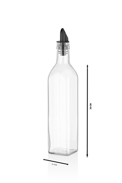 woodsy Set of 3 Glass Oil Bottles |   Natural Beech Wood Stand |   Stylish and Convenient Kitchen Organizer