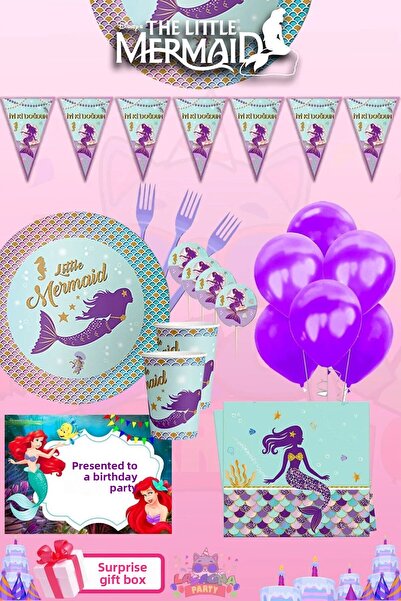 LASAGNA STORE Σετ πάρτι γενεθλίων Γοργόνα για 16 άτομα με αφίσα