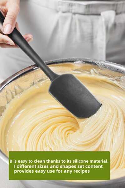 Vienev Set de servire din silicon negru - 6 piese