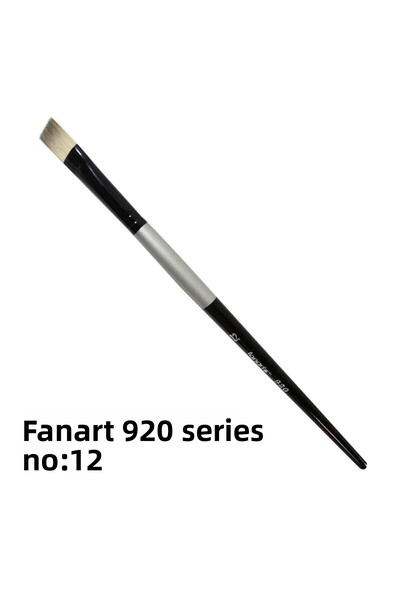 Fanart فرشاة تظليل ذات طرف مسطح فضية 920 رقم: 12