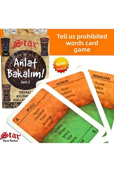 Star Taboo Cards Tell Us Word Game (Age 6+) Forbidden Words Card Game From Stock