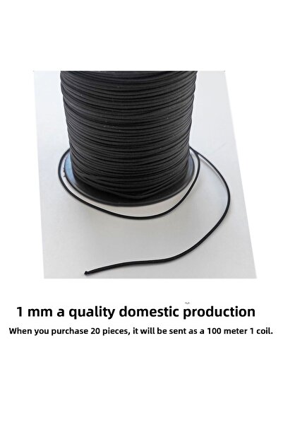 ByKolyeucum 1 مللي متر 5 متر أسود اللون المظلة حبل مكرامية مسبحة قلادة سوار صنع المجوهرات الحبل
