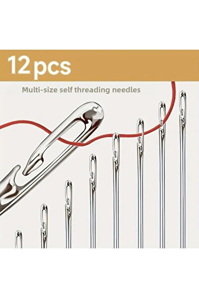 mirora shopping 12 Pcs Easy Thread Passing Needle Set
