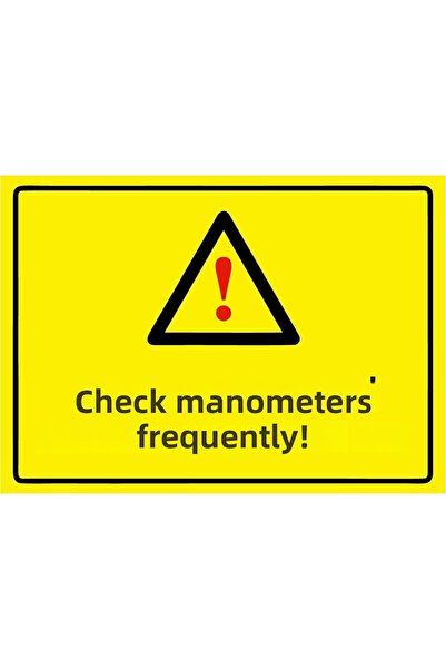 ZiPrinter Regularly Check Your Pressure Gauges! Isg Warning Sign Pvc A4 21X30 cm