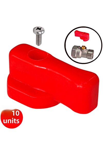 ALETÇANTAM رأس صمام كروي صغير من البلاستيك الأحمر، مقبض تجميع، رأس فراشة - 10...