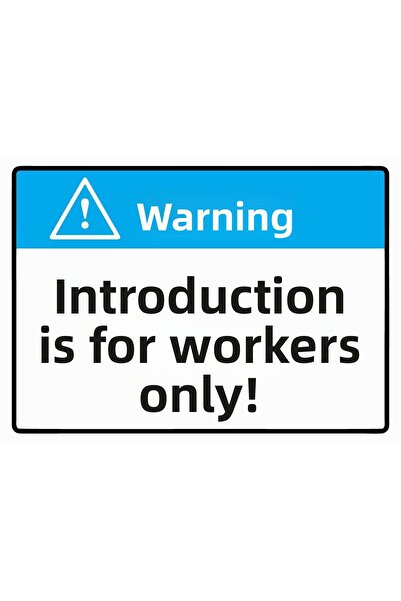 ZiPrinter الدخول مخصص للموظفين فقط! لافتة تحذير من مادة PVC مقاس A4 21x30 سم