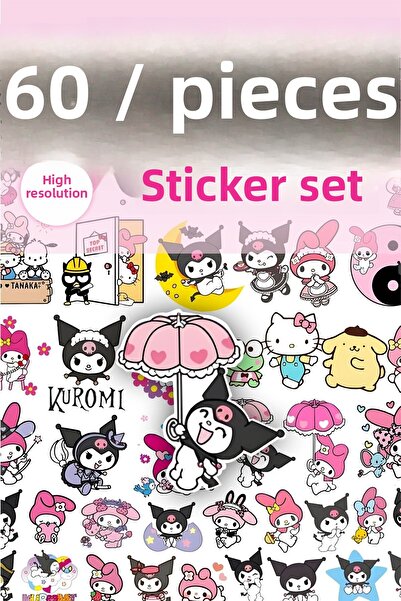 Grafikup 60 قطعة من الملصقات - ملصق زجاجة مياه للكمبيوتر المحمول على شكل قلم