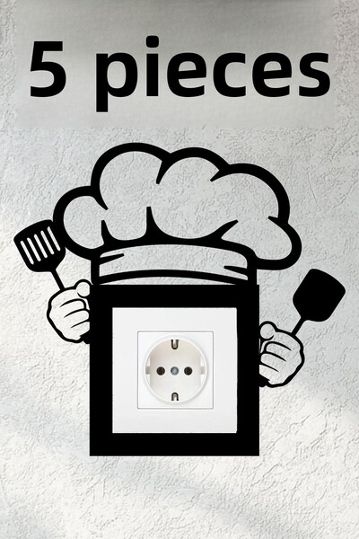 lina hobby 5 bucăți Ornament decorativ pentru priză de perete pentru bucătar de bucătărie