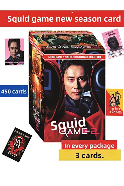 Erbek لعبة الحبار 2. الموسم 150 حزمة 450 بطاقة شخصية (صندوق كبير)