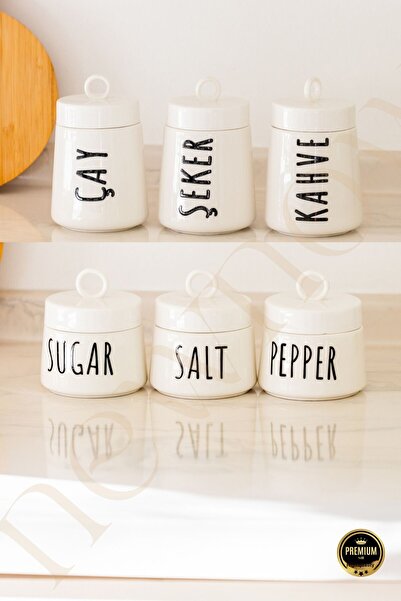 NEWNOW Piece Porcelain Spice Set, Porcelain Spice Set with Handles