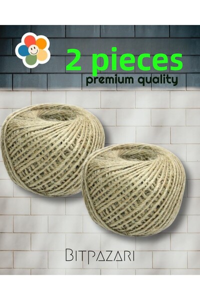 VONTAR 2 τεμάχια Σχοινί από άχυρο και γιούτα 100 γρ., Σχοινί λινό, Σχοινί από...