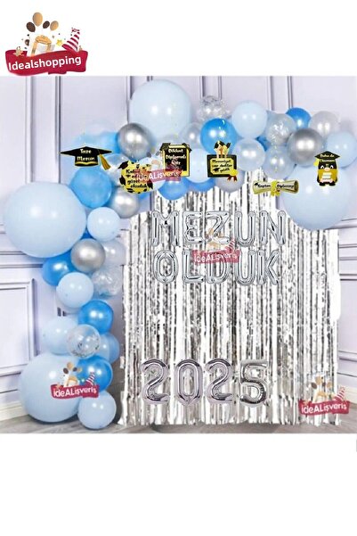 BKMC PARTY زخارف التخرج الفضية زخارف كاملة 2025