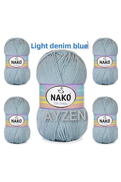 NAKO Ελίτ Μωρών Χειροποίητο Νήμα 5 Τεμάχια (100γρ X 5 Τεμάχια)