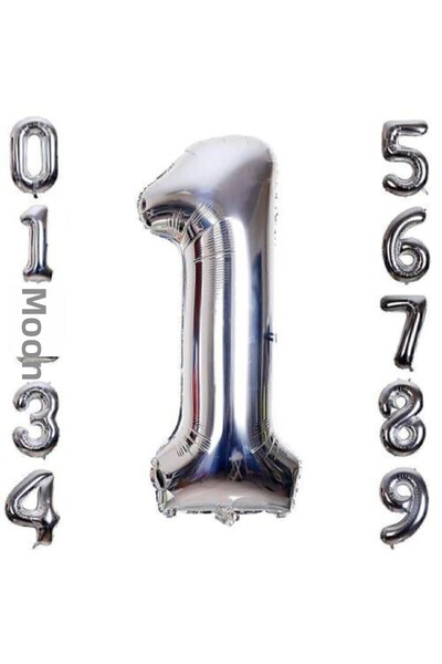 HKNYS 11 سنة - رقم رقمي - بالون فضي اللون 76 سم - عيد ميلاد - حفلة - تقطير