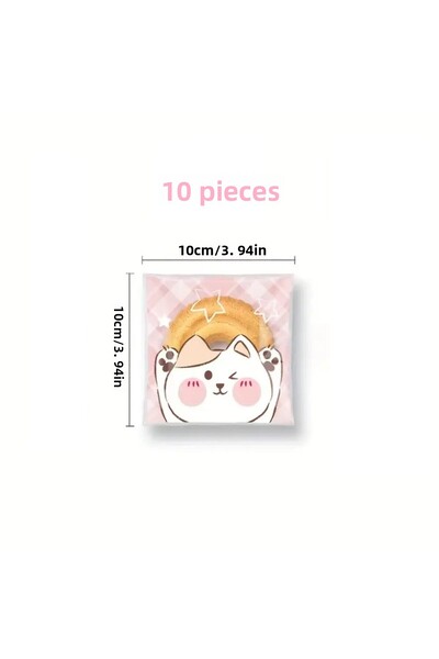 PABALAS 10 Pcs Cute Animals Pattern-Designed Self-Adhesive, Candy & Cookie Bags