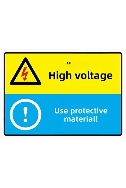 ZiPrinter استخدم مادة واقية عالية الجهد! لافتة تحذير من مادة PVC مقاس A3 30x4...