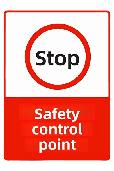 ZiPrinter لافتة تحذيرية من نقطة التحكم الأمنية isg مصنوعة من مادة PVC مقاس A3...