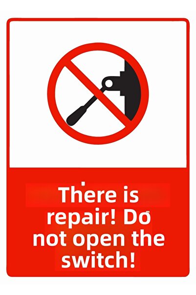 ZiPrinter تامير فار! فتح المفتاح! لافتة تحذير من مادة PVC مقاس A3 30x42 سم