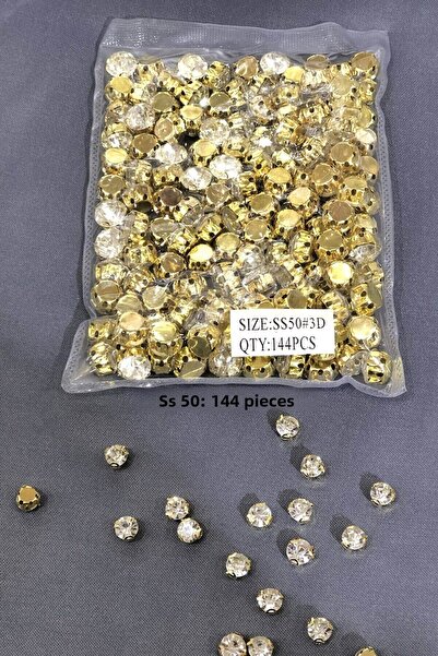 Hayalperest boncuk Жълт метален стълб от камък Бейоглу (1 пакет) ss 50 144 броя