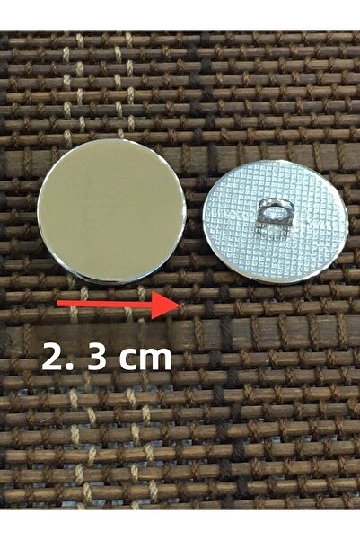 karantuhafiye Trench Coat Jacket Button Set Para Model Silver / 2.3 cm