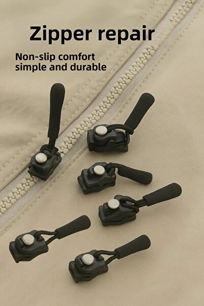 TOYFEST Συσκευή επισκευής φερμουάρ 6 τεμαχίων - Γρήγορη επισκευή χωρίς εργαλεία, για τσάντες & ρούχα & παπούτσια