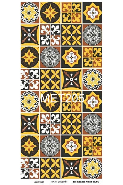 LİNEART ورق ديكوباج نحاسي لاصق 30x60 سم رقم: MET205