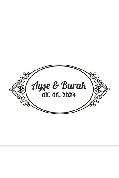 Reysa Tasarım Winter Fruity Round Wreath Tag Henna Engagement Wedding 3X3Cm C...
