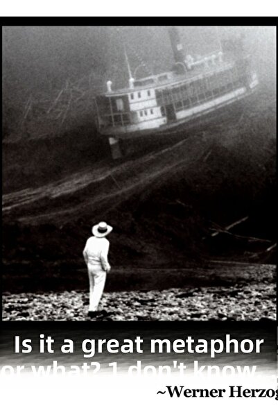 Universal Fitzcarraldo Werner Herzog Ξύλινη Διακοσμητική Αφίσα με Αποσπάσματα...