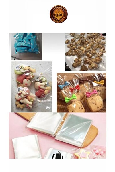 figanlar ambalaj 100 τμχ Διαφανές γυαλιστερό φακελάκι ζελατίνης χωρίς ταινία 10x20cm Αξεσουάρ μπισκότων Τσάντα συσκευασίας