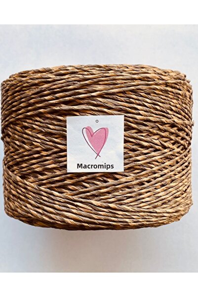 Makromİps 250 gr Premium Natural Kraft Knit - Φυσική τσάντα με νήματα Raffia Supla Basket Hat