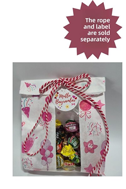 Dekals 100 قطعة من عبوات الهدايا البيضاء ذات طابع العيد مع نافذة من الورق الم...