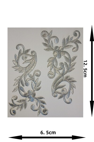 REMSATİC أرما - رقعة - رقعة - نموذج تطريز لامع (12,5 سم × 6,5 سم) 2 قطعة