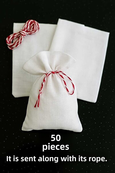 ALASEREN حقيبة قماش قماشية للمجوهرات والصابون والخزامى قماش خام طبيعي 10*15 س...