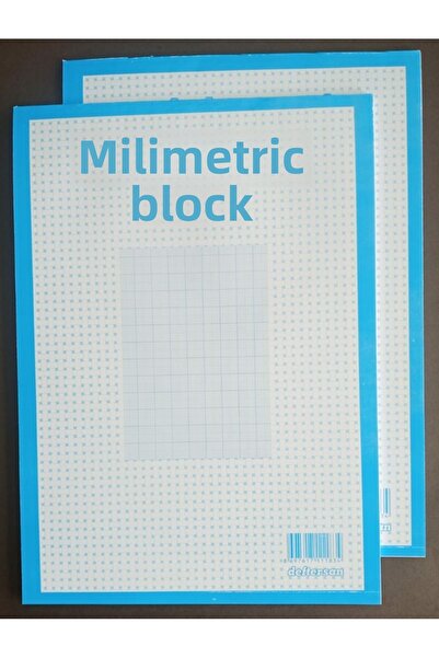 DEFTERSAN A4 كتلة ملليمترية 36 ورقة 2 قطعة