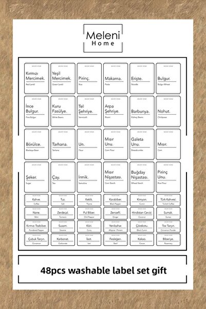 Meleni Home 12-Piece Bamboo Lid Glass Storage Container - Vacuum Lid with Labels Pulses Ration Glass Jar Set 1050 ml