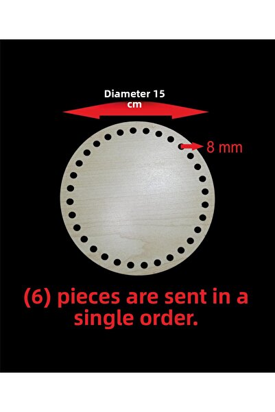 ASUDE HEDİYELİK Cremă de lemn 15 cm 6 buc. Tavă din bambus Placă de tricotat ...