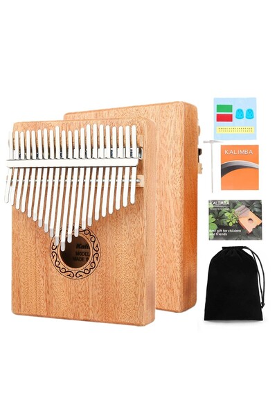 Choice كاليمبا إبهامي على شكل كرمة، 21 مفتاحًا، 17 مفتاحًا، خشب الماهوجني، بيانو إصبع محمول، تركيبات جي