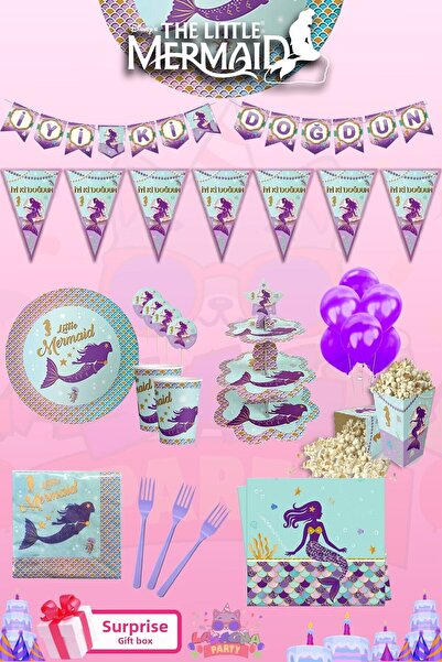LASAGNA STORE Set de accesorii pentru petrecerea de aniversare Sirenă pentru ...