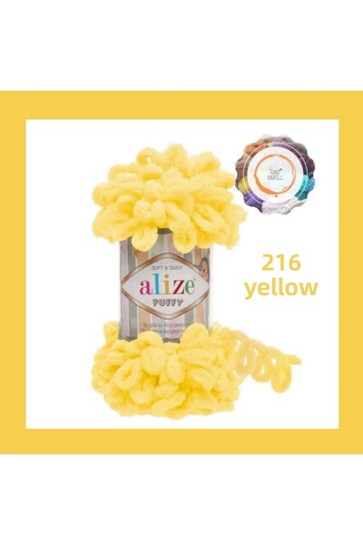 Alize Big Bowknot Puffy Hand Knitting Yarn - 100 Gr. 9 Mt. Finger and Blanket Rope
