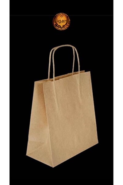 figanlar ambalaj Hârtie Kraft Pungă de carton cu mâner răsucit 500 bucăți 18x...