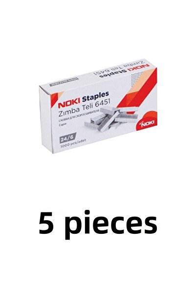 Noki 5 Pieces of Staples No:24/6 (cu) 1000 Liters