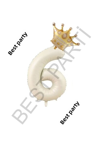 BEST PARTİ DOĞUM GÜNÜ PARTİ SÜSLERİ مجموعة بالونات فويل رقم بيج وKing Crown ل...