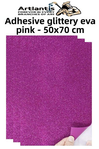 Artlantis Pink Adhesive Glitter Eva 50X70 cm 3 Pieces Glitter Adhesive Eva Sp...