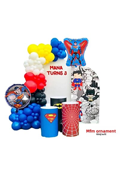 MFM Σετ μπαλονιών με αλουμινένια αλυσίδα Σούπερμαν