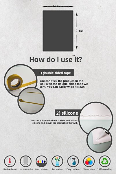 Decorita Αριθμός Γυάλινης Πόρτας - Γυάλινη Πινακίδα Προώθησης | Αριθμός 3 | Μαύρος κείμενος | 14,8 εκ. Χ 21 εκ