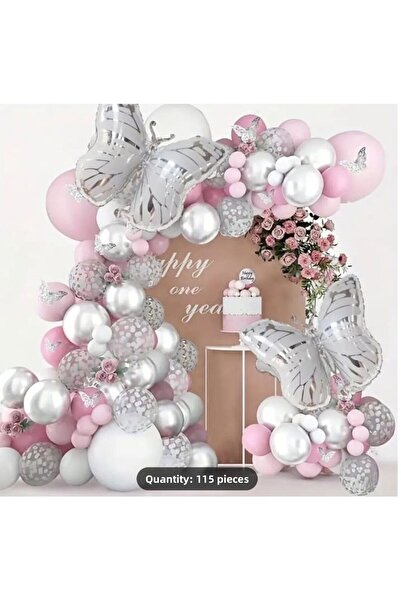 DÜVENCİ TİCARET SET LANT DE BALON FOLIOLE DE FLUTUR SILVER