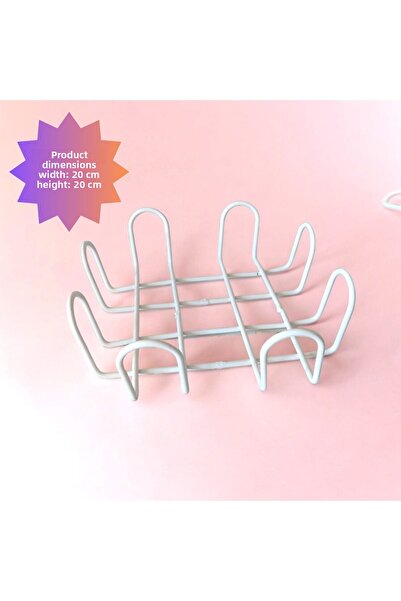 EceAksesuar Suport pentru șervețele-Suport decorativ pentru șervețele de birou alb - Cutie metalică pentru șervețele